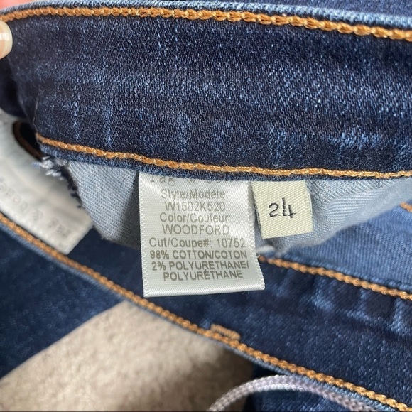 Rag & Bone Denim Mid Rise Skinny Leg Woodford Wash Denim Jeans Size 24 W1502K520 - Picture 8 of 9